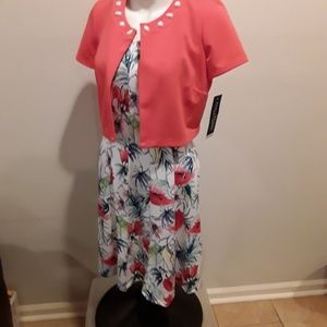Perceptions 2 piece Coral dress 10P New With Tags
